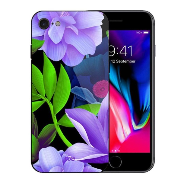 Apple Nxe Iphone 78 Skal Med Ett Natur Motiv - Lila Blommor