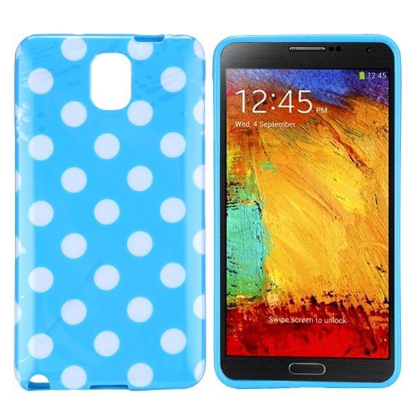 Samsung Polka Dots (blå) Galaxy Note 3 Skal