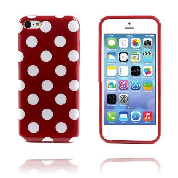 Apple Polka Dots (röd) Iphone 5c Skal