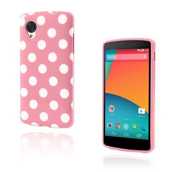 0 Polka Dots (rosa) Google Nexus 5 Skal