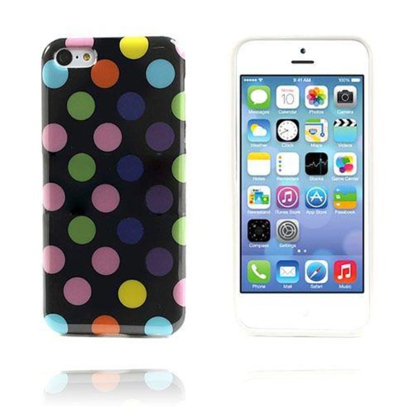 Apple Polka Dots (svart/brokig) Iphone 5c Skal