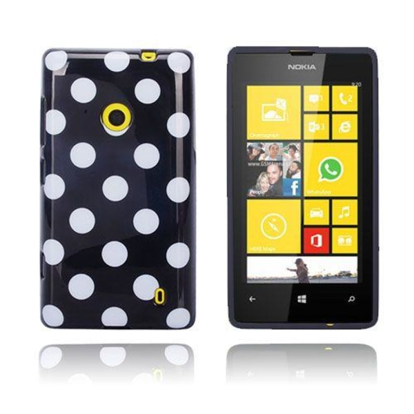 Nokia Polka Dots (svart) Lumia 520 / 525 Skal
