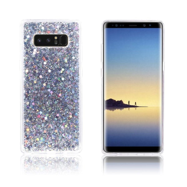 Samsung Galaxy Note 8 Skal Med Läcker Glitter Stil - Silver