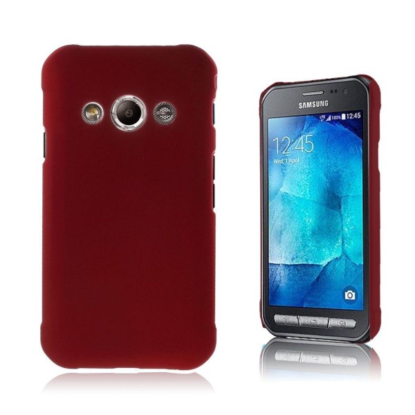 Samsung Galaxy Xcover 3 Hårt Gummiskal - Röd