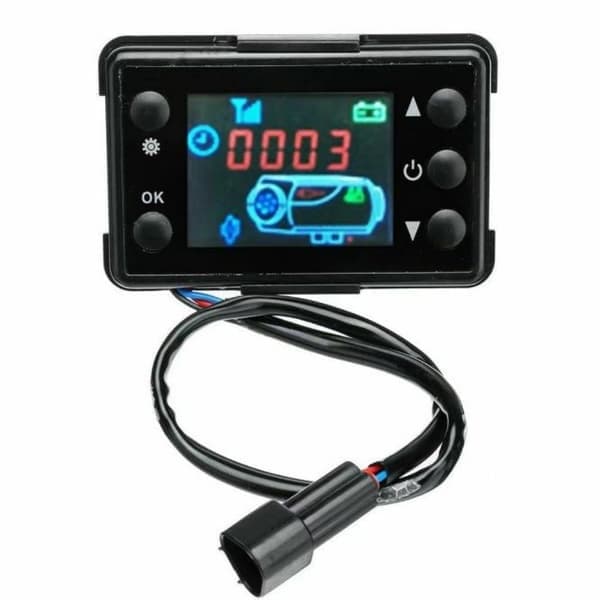 Yleiskäyttöinen diesel-ilmalämmittimen ohjaus-LCD-näyttötermostaattikytkin kaukosäätimellä 12V/24V 2kw/5kw/8kw diesel-seisontalämmittimeen