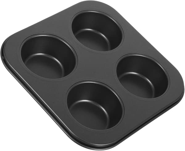 4 Gitre Non-Stick Muffinsbageplade i Kulstofstål