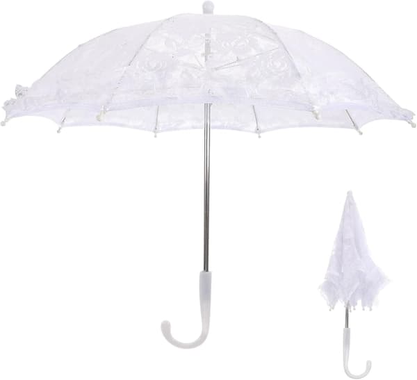 Vintage Blonde Parasol Paraply Bryllup Brudeparaply til Fotografi Parasol Rekvisitter, Bryllup, Dekoration og Fest