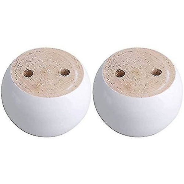 4 stk Hvite Runde Møbelben i Tre 234; Høyere Erstatning i Massivt Tre