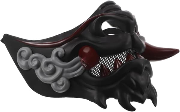 Unik Samurai-maske for Cosplay og fester med pustende japansk design