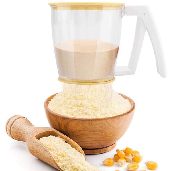 Piao Hand Sifter För Mjöl Socker Mekanisk Sil Kök Prylar Handhållen Mjöl Sifter Cup