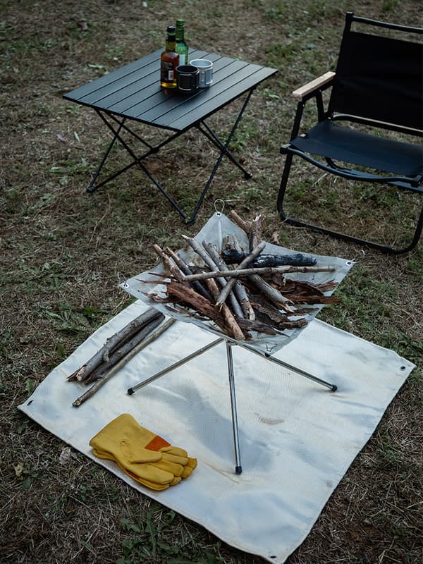 Utendørs camping brannsikker duk piknik grill isolasjonsmatte flammehemmende høy temperatur brannteppe flammehemmende duk tykkelse 0,5 mm