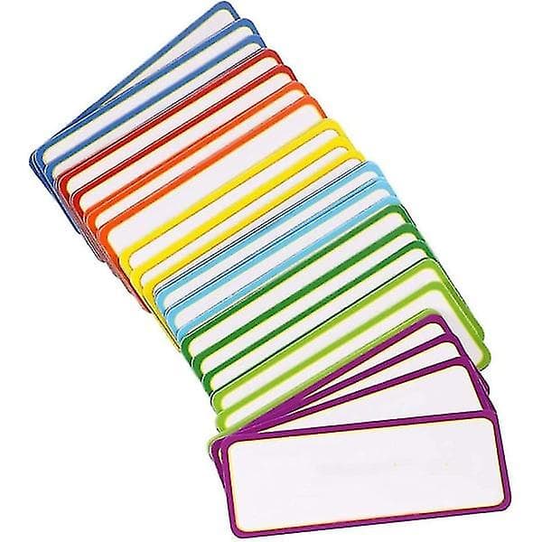 54-pakning whiteboard-magneter, 9 farger - 29 x 79 mm - skrivbar magnet