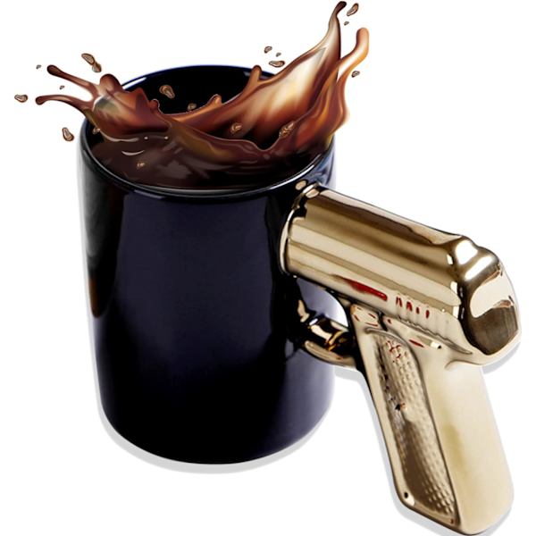 Sjov kaffekrus med pistolgreb