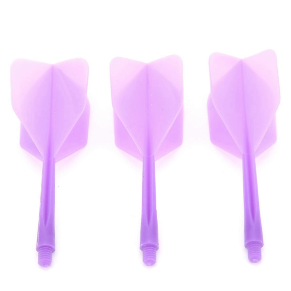 2BA Standard Form Lilla Gjennomsiktig Integrert Dart Skaft og Flights Sett med 3 Anti-Break
