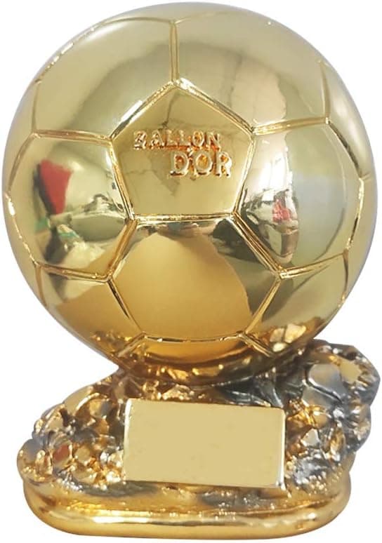 Mini Ballon D'Or Replica Trofæ 6 i Frankrig Fodbold Bedste Spiller Resin Guld Bold Cup Fodbold Fans Souvenirs Gaver