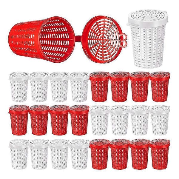 20 st Fiske Bete Bur Fälla Fisk Lockbete Matare Korg Plast Bete Hink För Kräfta Räka Mask Krabba Karp_xx-XS4-