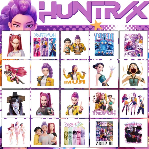 Heta 20 stk. K-POP Demon Hunters Midlertidige Tatoveringer Klistermærker Vandtætte&c&20stk. c-FA-