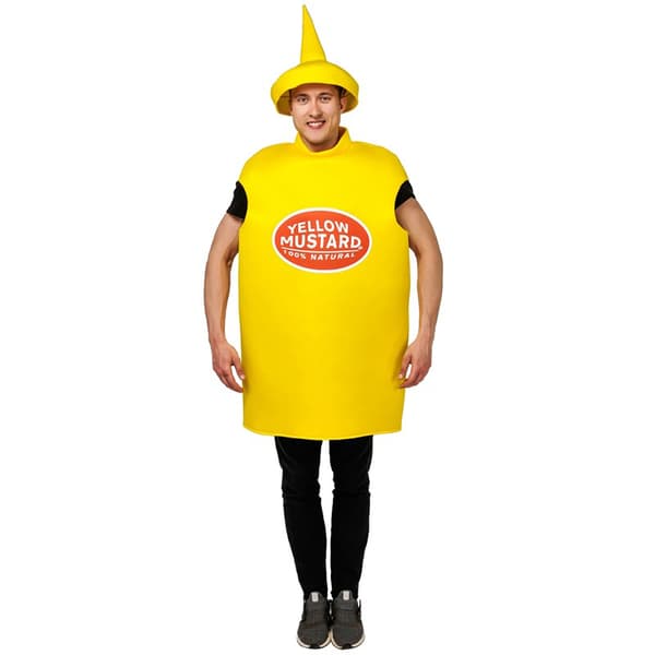 Sennep Ketchup Flaske Udklædning Kostume Til Voksne Sjov Mad Tunika Til Par Maskotter Outfit Fancy-Dress Kostume-FA-