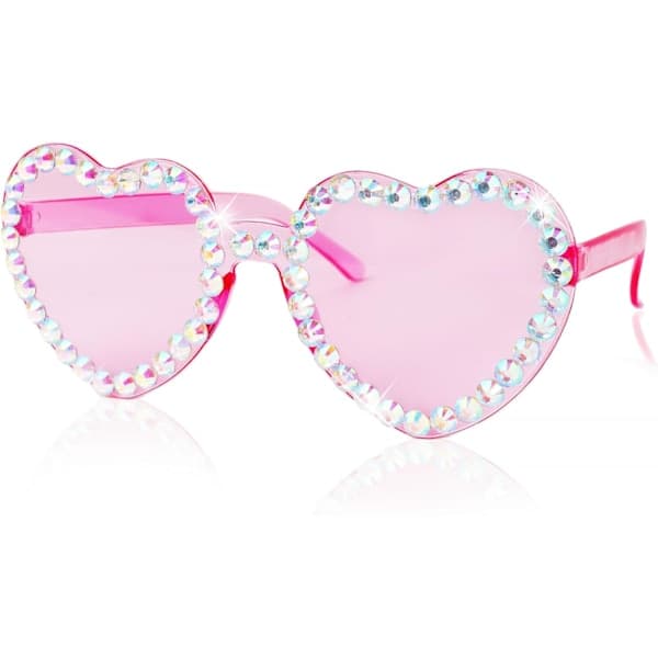 1 par Hjärtformade Glasögon Möhippa Tillbehör Festival Hippie Fest Födelsedagskostym Karneval Sommar Alla Hjärtans Dag Julgåva (Rosa)
