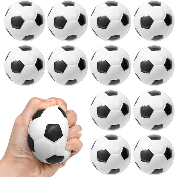 12 st Mini Fotbollar 63mm Mini Sportbollar Mini Sportbollar Anti-Stress Fotbollsskum för Pojkar och Flickor Barn Lek