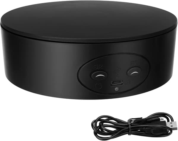 Elektrisk roterende pladespiller, 13 cm 5 kg belastning 360 graders elektrisk roterende displaystativ justerbare hastigheder