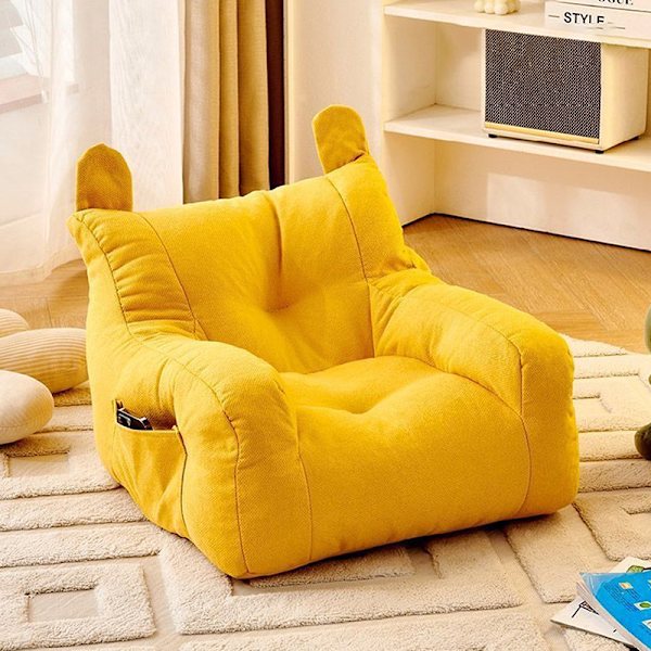 Enkel Sofa Barn Liten Sofastol Baby Lesekrok Barn-FF- Gul