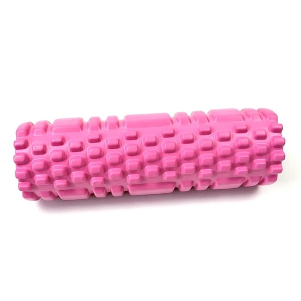 Trenings- og Pilatesutstyr med 26 cm yogarulle, ryggmassasje, yogablokk, rulle, hjemmetreningsutstyr, Rosarød-FF- Rosarød 25.5cm
