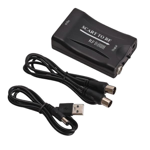 Scart til RF koaksialomformeradapter Scart digitalt signal til RF analogt signal