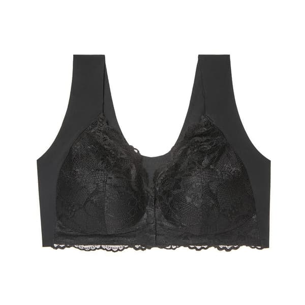 Blonde-BH med frontlukking for kvinner, uten bøyle, push-up