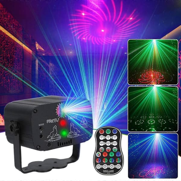 480 Mønstre Laserprojektor Scenebelysning LED RGB - DJ Disco KTV Show Partybelysning