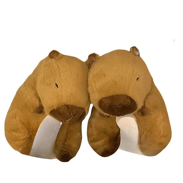 Capybara Tofflor - Plyschtofflor Söta Capybara Hemtofflor för Inomhus och Utomhus