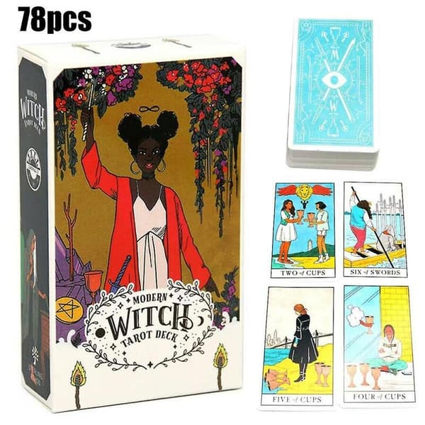 Piao 78 kort Modern Witch Tarot Deck Tarotkort Familiespill Deck Modern Witch Tarot: 78 Tarotkort med instruksjoner