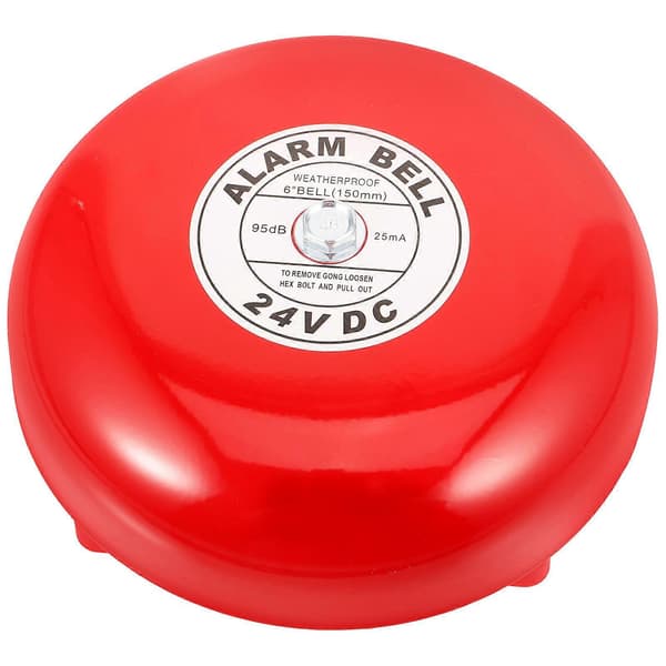 Brandklokke 24V Elektrisk Brandalarm Intern Slag Elektrisk Alarmklokke Dørklokke Alarm