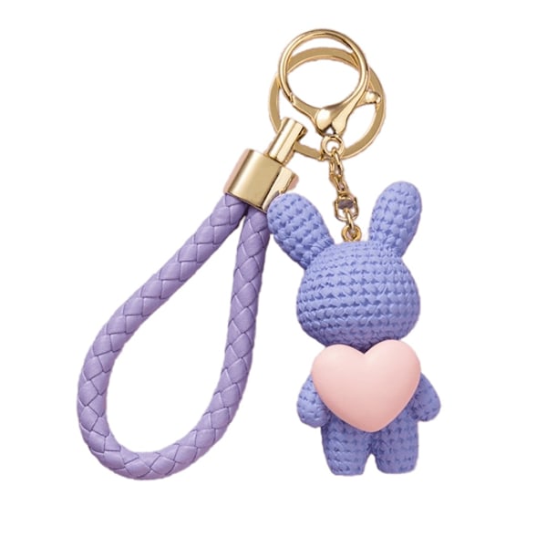 Nøkkelring Lilla bamse med hjerte Brl228
