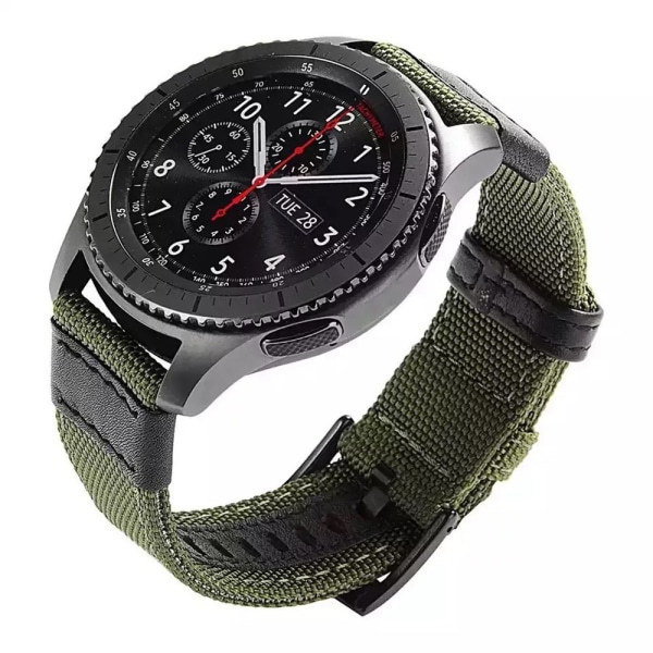 Floveme Komfortabelt Nylonarmbånd - Samsung Galaxy Watch S3 Frontier Grön 20mm
