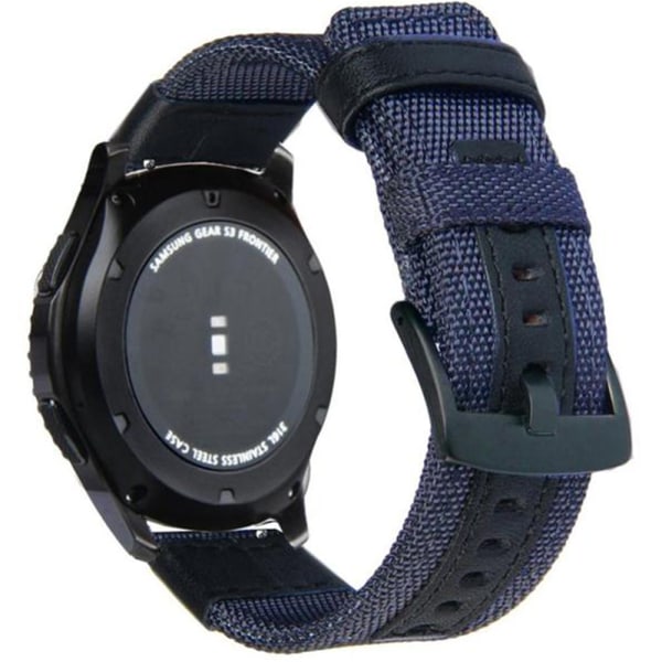 Floveme Komfortabelt Nylonarmbånd - Samsung Galaxy Watch S3 Frontier Blå 20mm