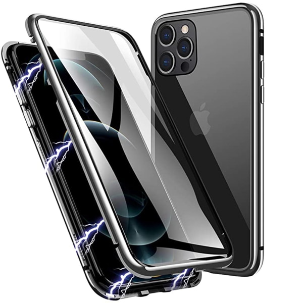 Floveme Iphone 12 Pro Max - Beskyttende Magnetisk Dobbeltskal Silver