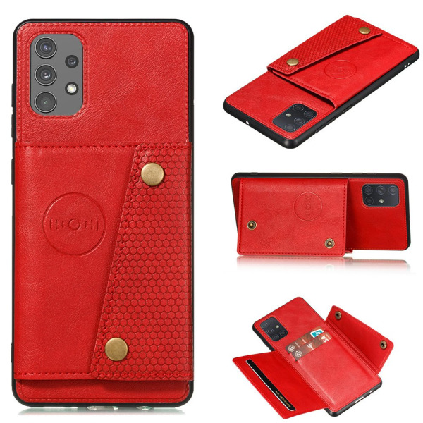 Floveme Samsung Galaxy A32 - Praktisk Cover Med Kortholder Röd