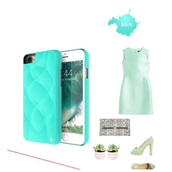 Iphone 7 Plus - Smart Elegant Skal Med Spegel Samt Korthållare Rosa