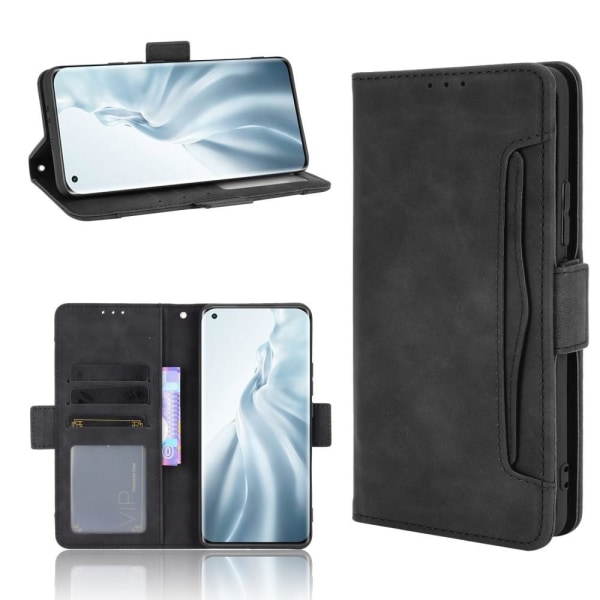 MTK Wallet Stand Flip Phone Case Til Xiaomi Mi 11 - Sort Black