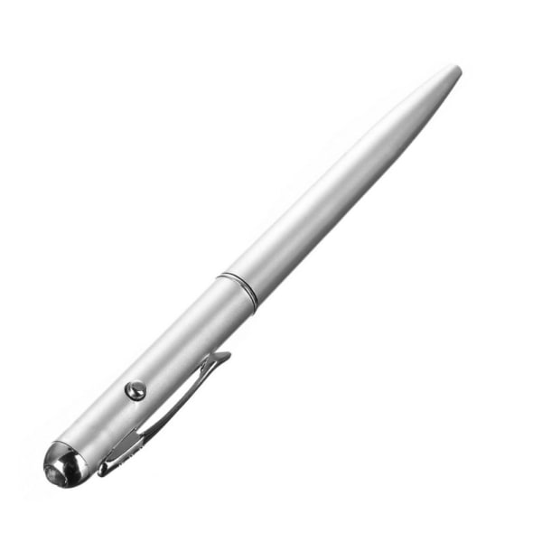 MTK Invisible Ink Pen Med Uv-lys Hemmelig Besked Silver