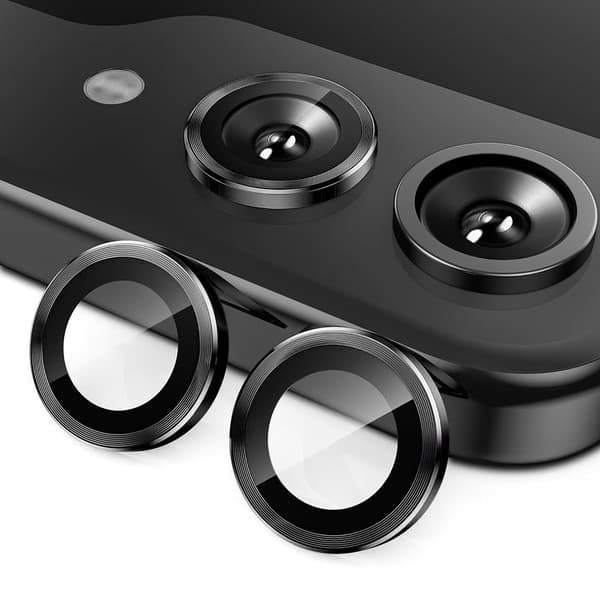 Til Samsung Galaxy Z Flip7 5G Kameralinsebeskytter ENKAY Metallring Linsefilm - Svart