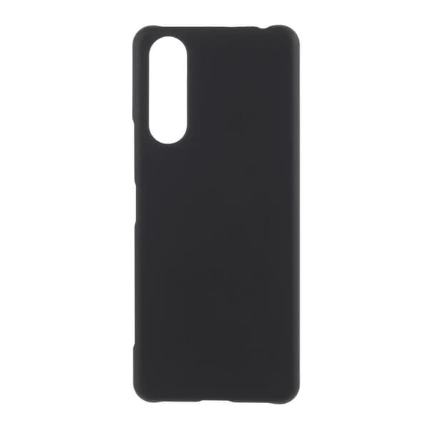 Rubberized Hard Plastic Kansi - Sony Xperia 5 II - Musta