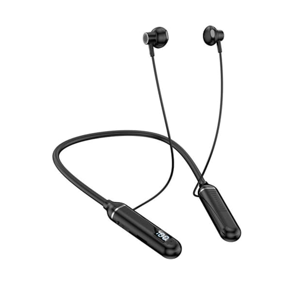 Sport Bluetooth-hodetelefoner - Smart støyreduserende trådløst magnetisk nakkebånd, lang batterilevetid, svart FAN0496