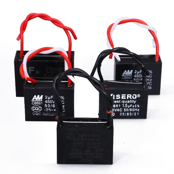 CBB61 450V 1UF -25UF Terminal Loft AC Fan startkondensator