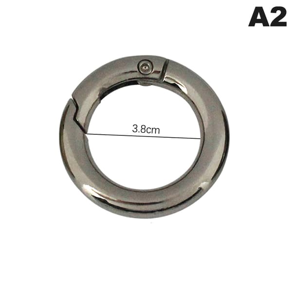 Spring Gate O Ring, der kan åbnes Nøglering Nøgle Lædertaske Håndtaske Bel