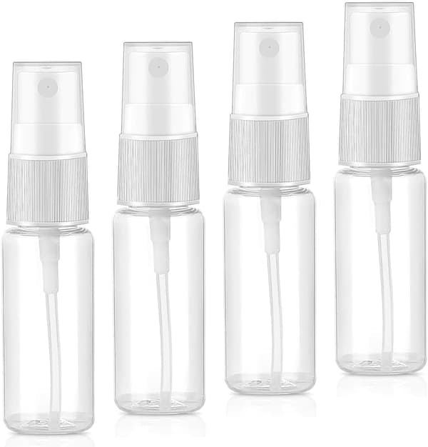 Stk. Tom Sprayflaske, 20 ml Tom Sprayflaske, Klar PET-plast Genanvendelig Tom Rejseflaske, til Lotion, Parfume, Shampoo osv., Hvid, 9,1*2,4c