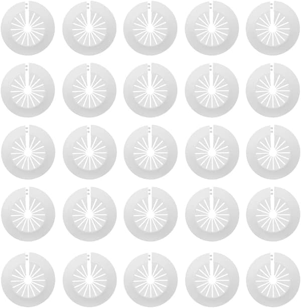 30 st Plast Rör Radiatorer Radiator Rörskydd Enkla Rosetter Radiator Rosett Rörskydd Rörhylsor för 10-25mm Rör (Vit)