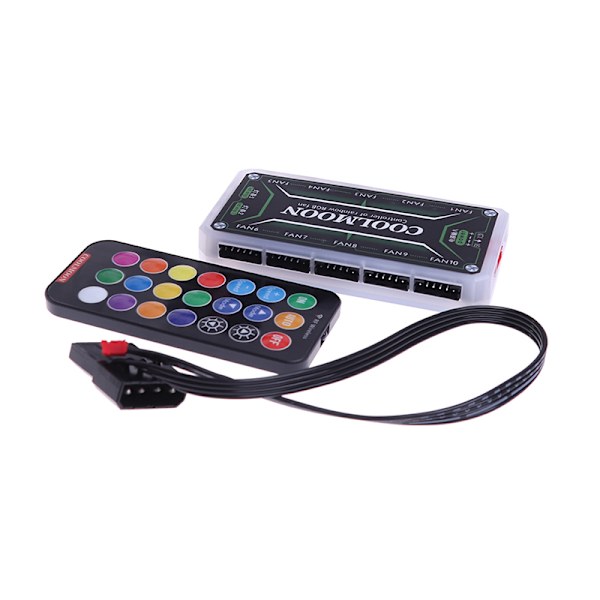 12cm Remote Control Computer Case Fan RGB Controller PC Cooling  Black