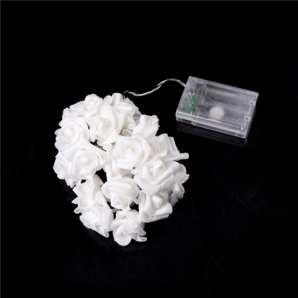20 Led Battery Operated Rose Flowers String Fairy Lights Home Be Colorfui 0